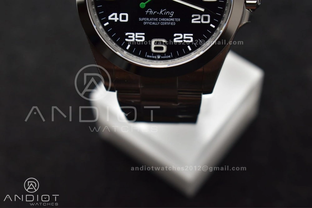 Air-King 126900 VSF 1:1 Best Edition 904L Steel Black Dial on SS Bracelet VS3230