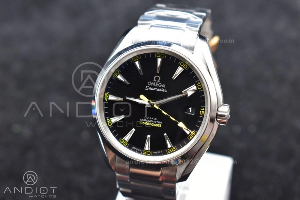 Aqua Terra 150M SS VSF 1:1 Best Edition Black Dial Bumblebee On SS Bracelet A8500