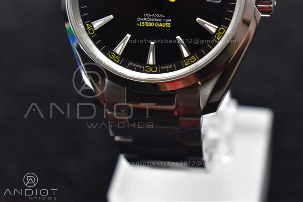 Aqua Terra 150M SS VSF 1:1 Best Edition Black Dial Bumblebee On SS Bracelet A8500