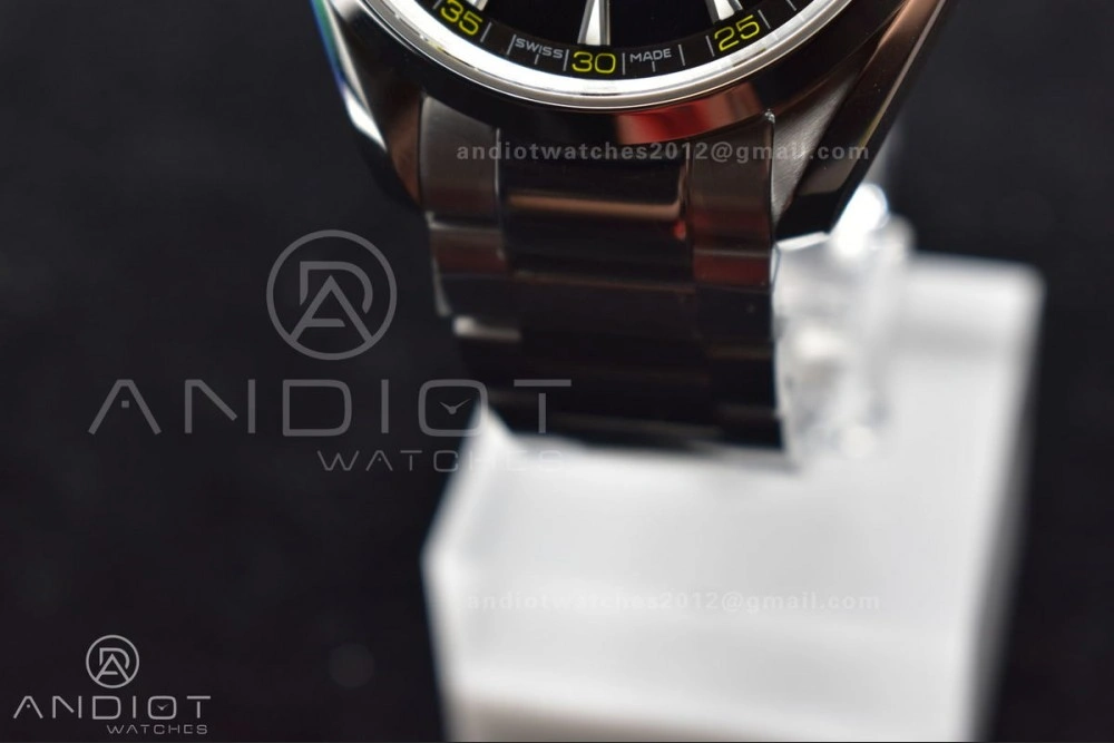 Aqua Terra 150M SS VSF 1:1 Best Edition Black Dial Bumblebee On SS Bracelet A8500