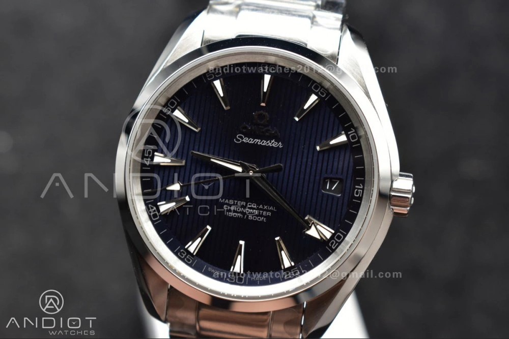 Aqua Terra 150M SS VSF 1:1 Best Edition Blue Vertical Dial On SS Bracelet A8500