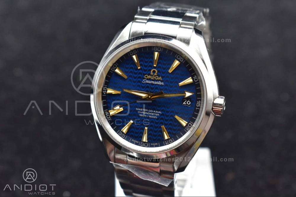 Aqua Terra 150M SS VSF 1:1 Best Edition Blue Waved Dial On SS Bracelet A8500
