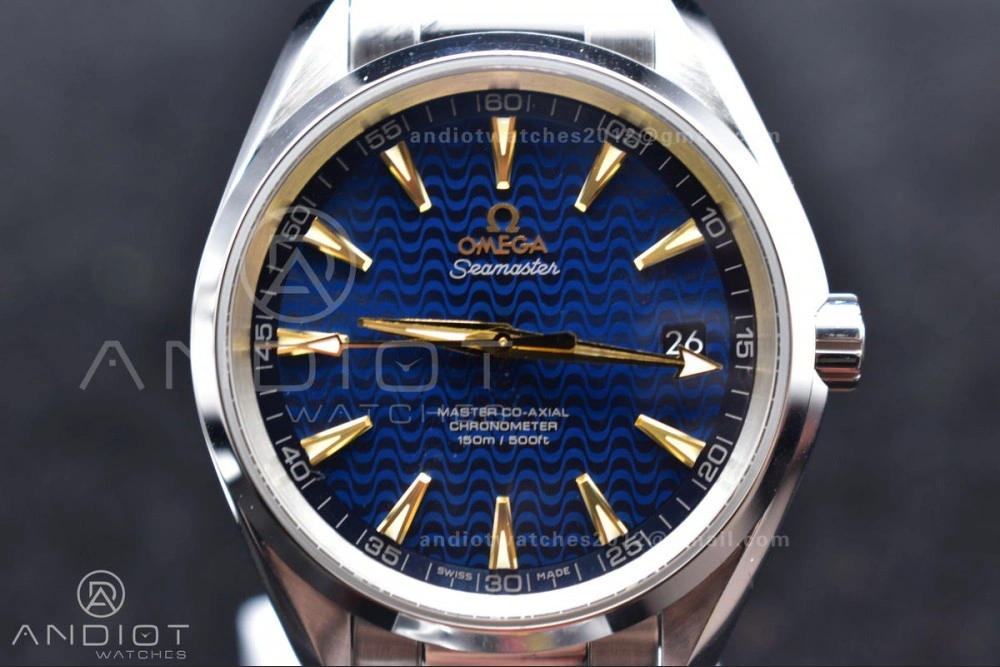 Aqua Terra 150M SS VSF 1:1 Best Edition Blue Waved Dial On SS Bracelet A8500