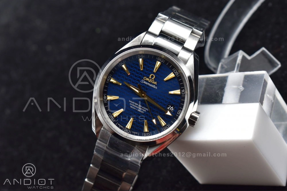 Aqua Terra 150M SS VSF 1:1 Best Edition Blue Waved Dial On SS Bracelet A8500
