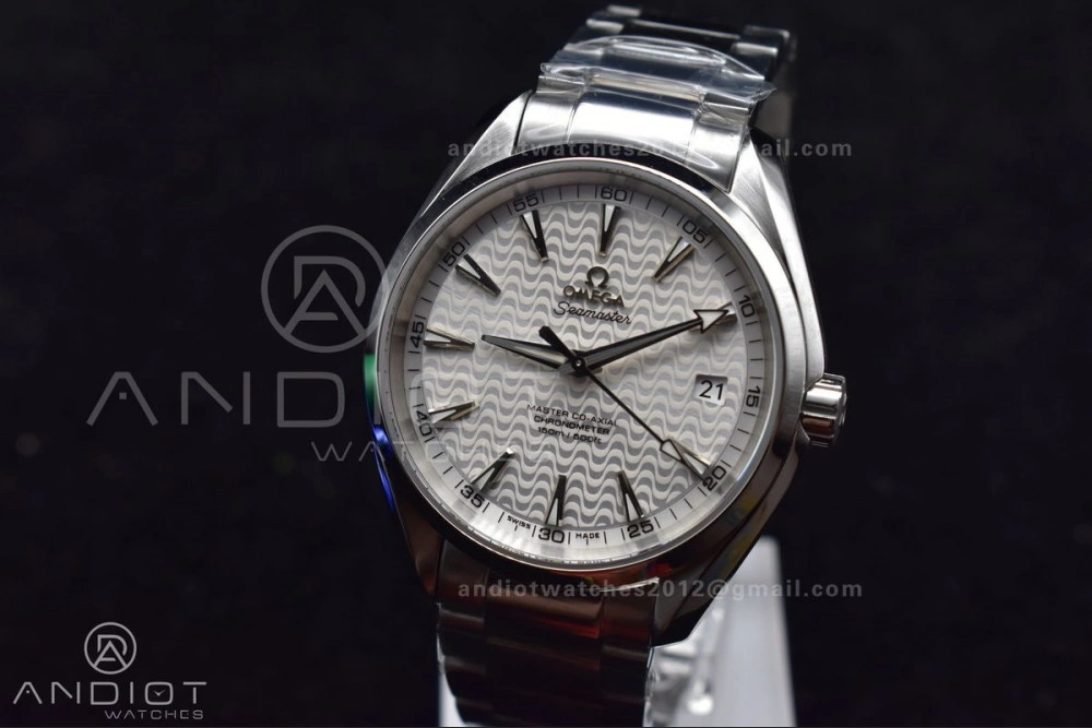 Aqua Terra 150M SS VSF 1:1 Best Edition White Waved Dial On SS Bracelet A8500