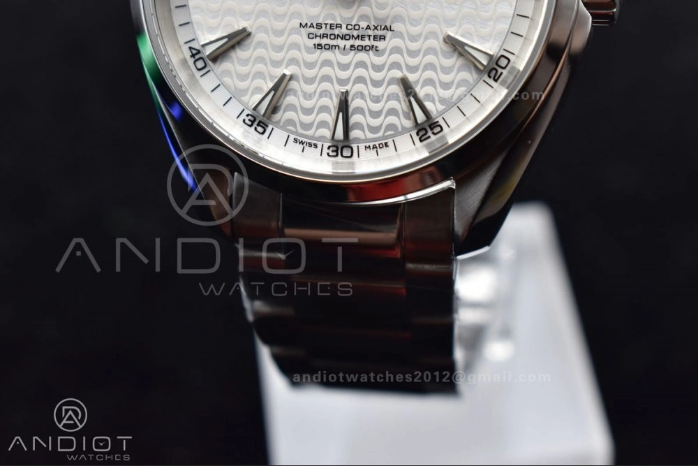 Aqua Terra 150M SS VSF 1:1 Best Edition White Waved Dial On SS Bracelet A8500