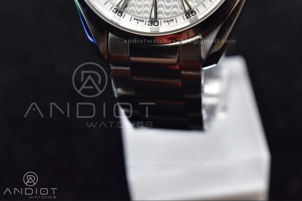 Aqua Terra 150M SS VSF 1:1 Best Edition White Waved Dial On SS Bracelet A8500