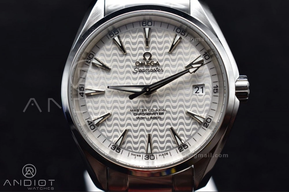 Aqua Terra 150M SS VSF 1:1 Best Edition White Waved Dial On SS Bracelet A8500