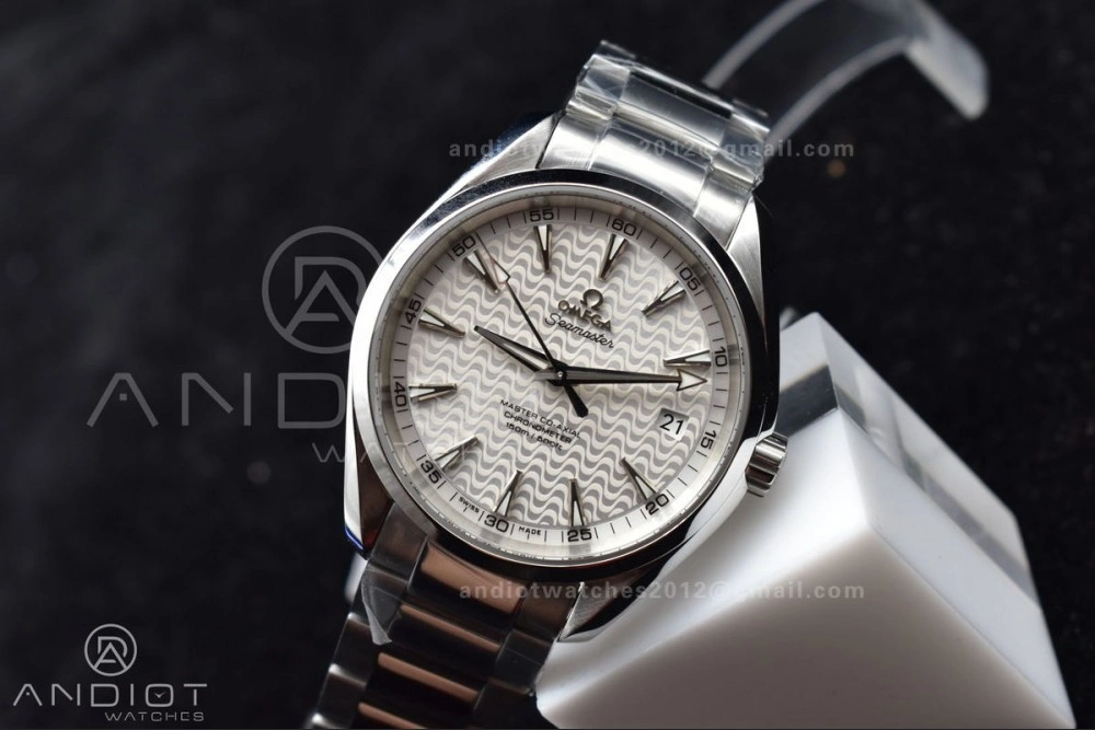 Aqua Terra 150M SS VSF 1:1 Best Edition White Waved Dial On SS Bracelet A8500
