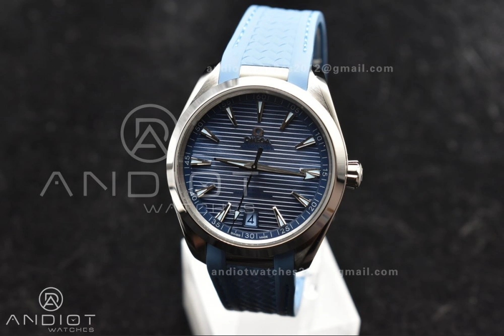 Aqua Terra 41mm VSF 1:1 Best Edition Summer Blue Dial on Blue Rubber Strap A8900 Super Clone