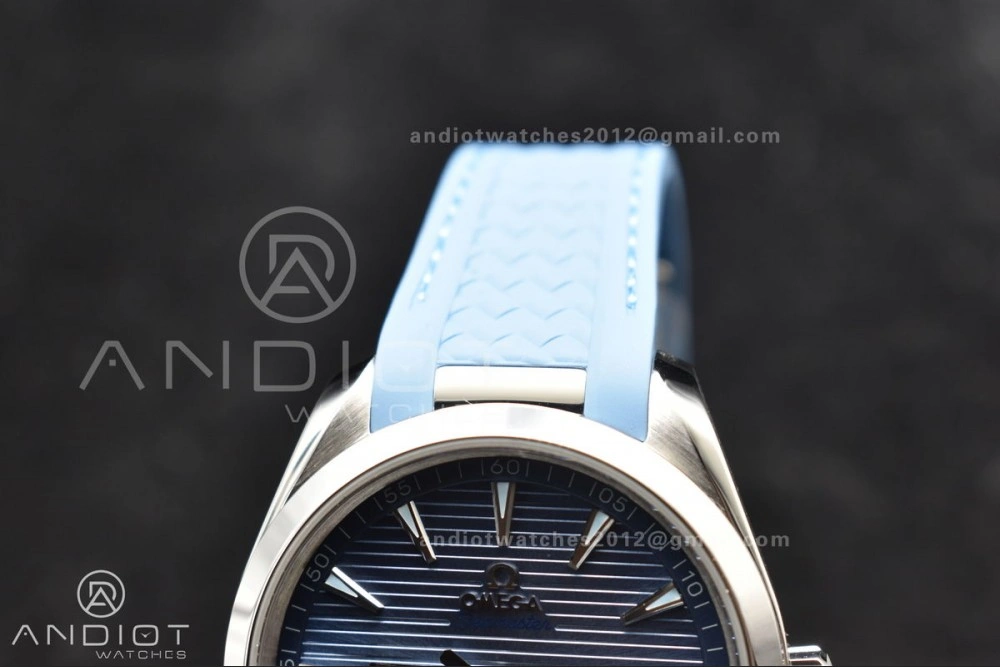 Aqua Terra 41mm VSF 1:1 Best Edition Summer Blue Dial on Blue Rubber Strap A8900 Super Clone