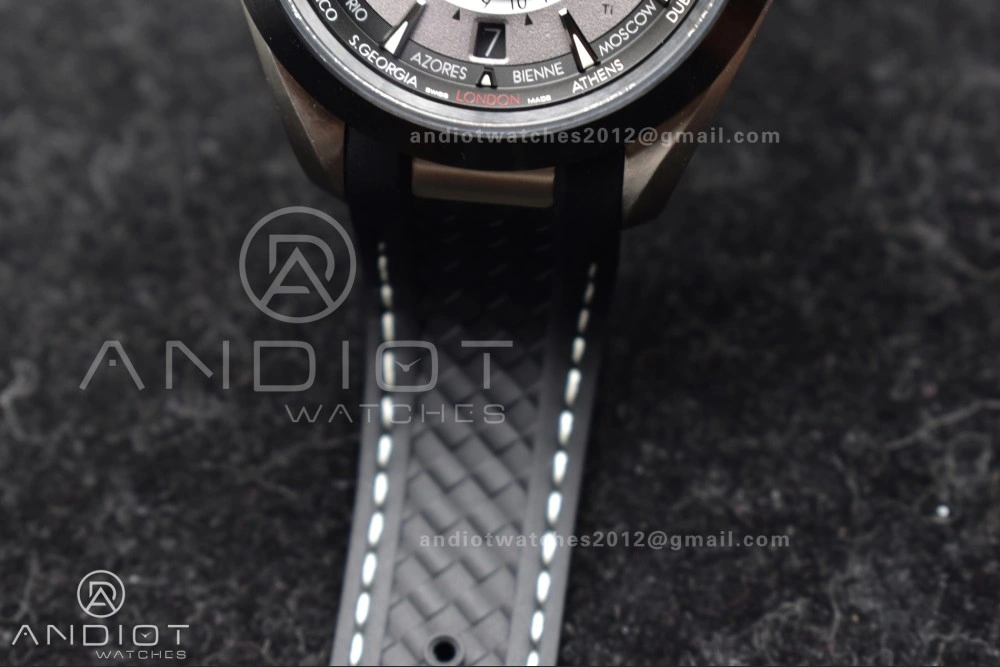 Aqua Terra GMT Worldtimer 43mm Titanium VSF 1:1 Best Edition on SS Bracelet A8938 Super Clone