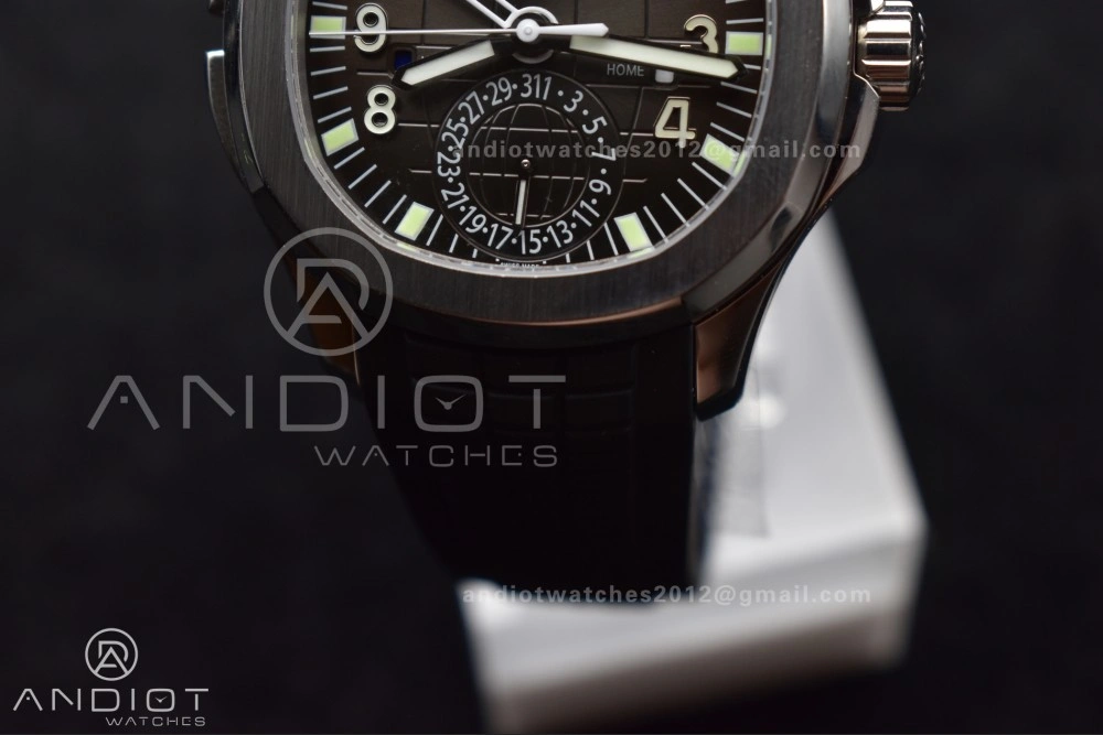 Aquanaut 5164A SS GRF Best Edition Gray Dial on Black Rubber Strap A324 V2