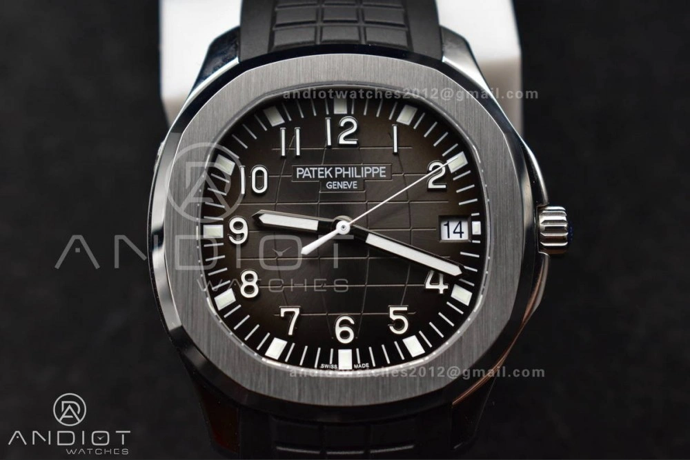 Aquanaut 5167A SS 3KF Best Edition Black Dial on Black Rubber Strap A330 Super Clone V3