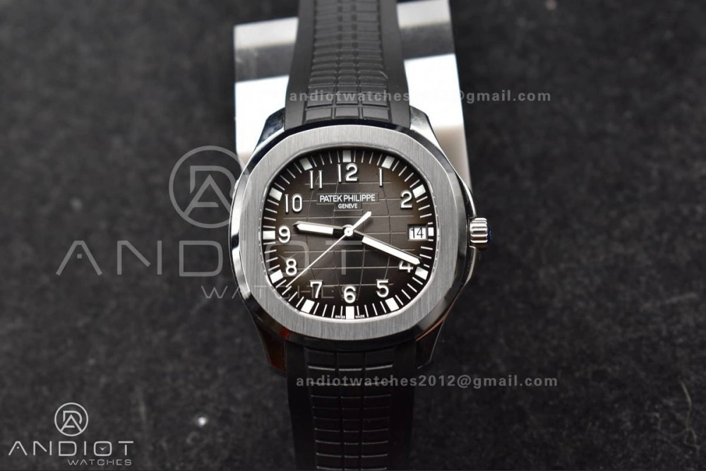 Aquanaut 5167A SS 3KF Best Edition Black Dial on Black Rubber Strap A330 Super Clone V3