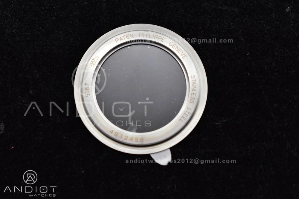 Aquanaut 5167A SS 3KF Best Edition Black Dial on Black Rubber Strap A330 Super Clone V3