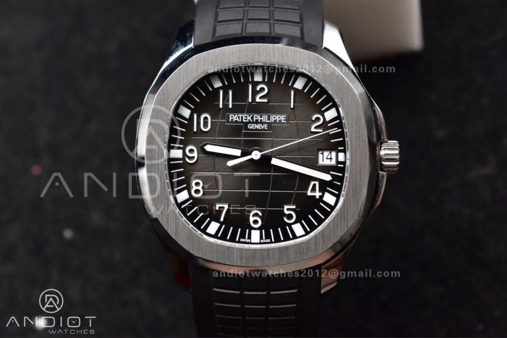 Aquanaut 5167A SS ZF 1:1 Best Edition Black Dial on Black Rubber Strap 324CS V3