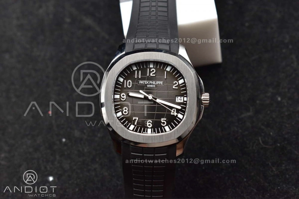Aquanaut 5167A SS ZF 1:1 Best Edition Black Dial on Black Rubber Strap 324CS V3