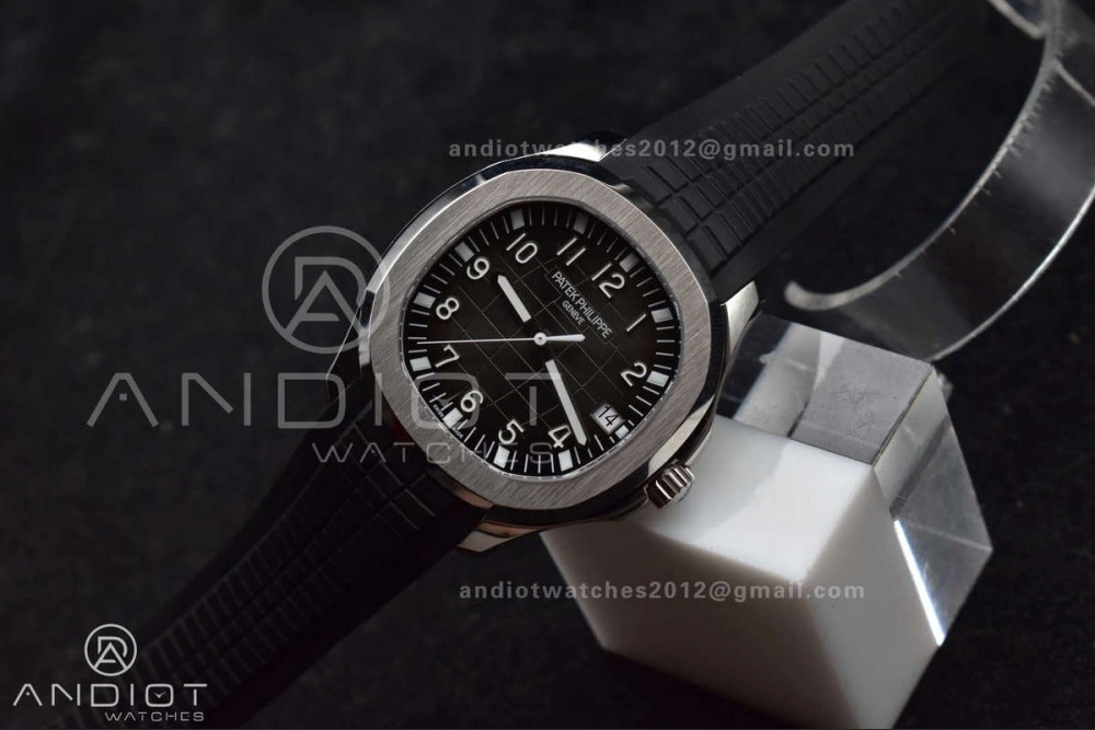 Aquanaut 5167A SS ZF 1:1 Best Edition Black Dial on Black Rubber Strap 324CS V3