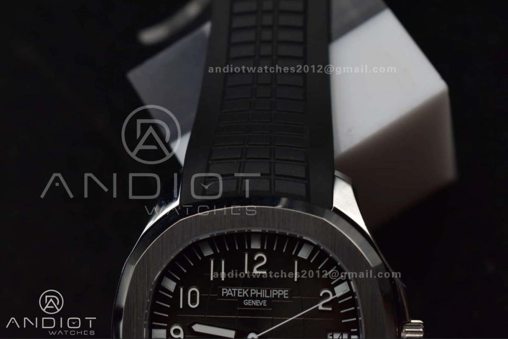 Aquanaut 5167A SS ZF 1:1 Best Edition Black Dial on Black Rubber Strap 324CS V3