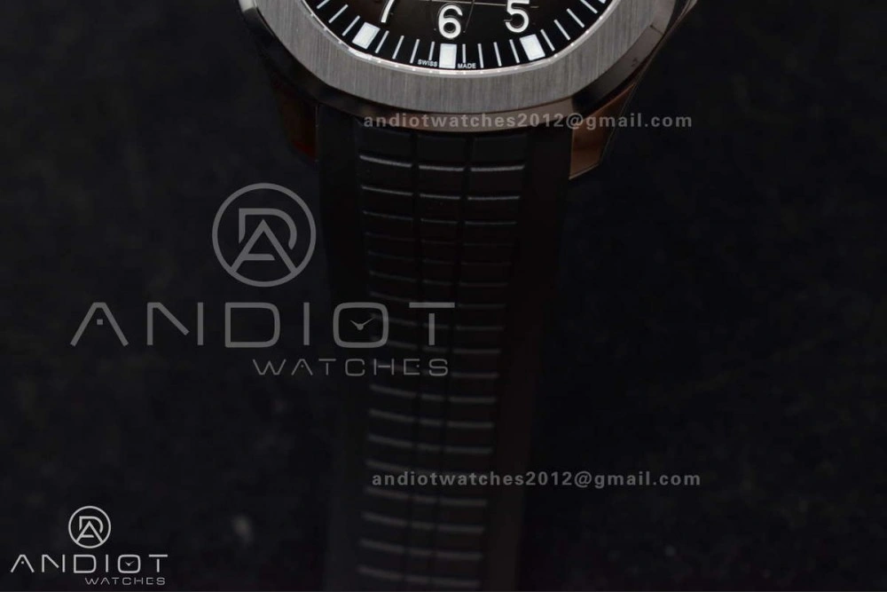 Aquanaut 5167A SS ZF 1:1 Best Edition Black Dial on Black Rubber Strap 324CS V3
