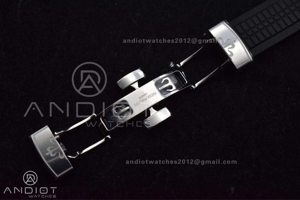 Aquanaut 5167A SS ZF 1:1 Best Edition Black Dial on Black Rubber Strap 324CS V3