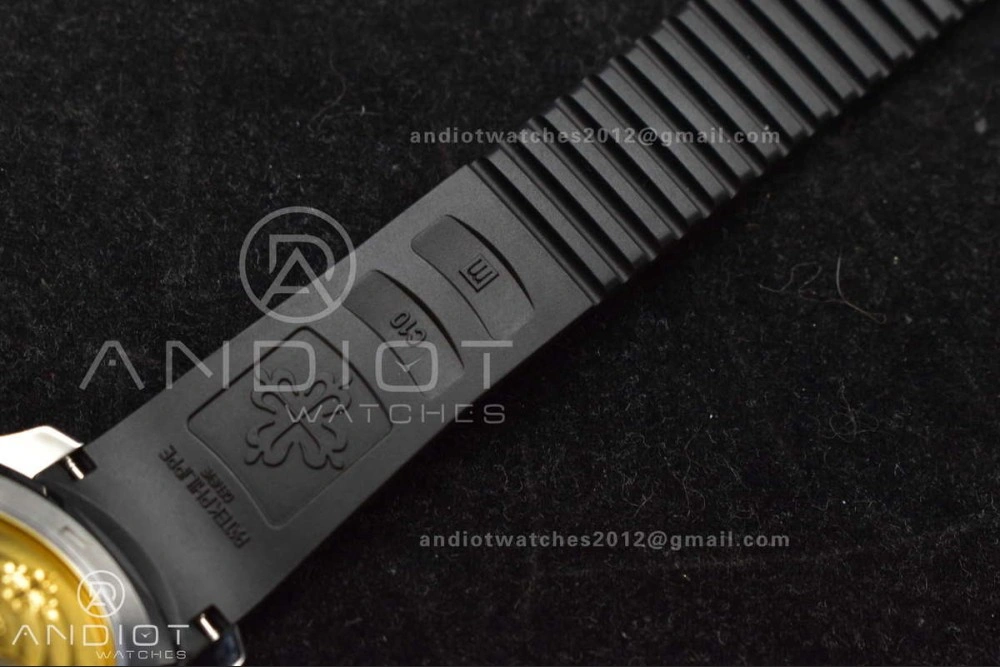 Aquanaut 5167A SS ZF 1:1 Best Edition Black Dial on Black Rubber Strap 324CS V3