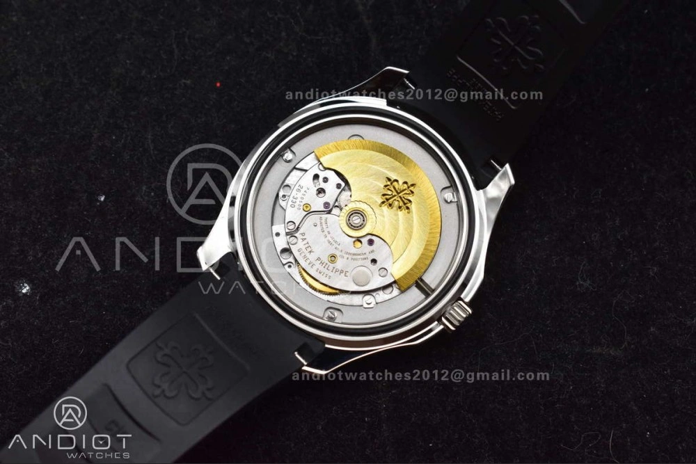 Aquanaut 5167A SS ZF 1:1 Best Edition Black Dial on Black Rubber Strap 324CS V3