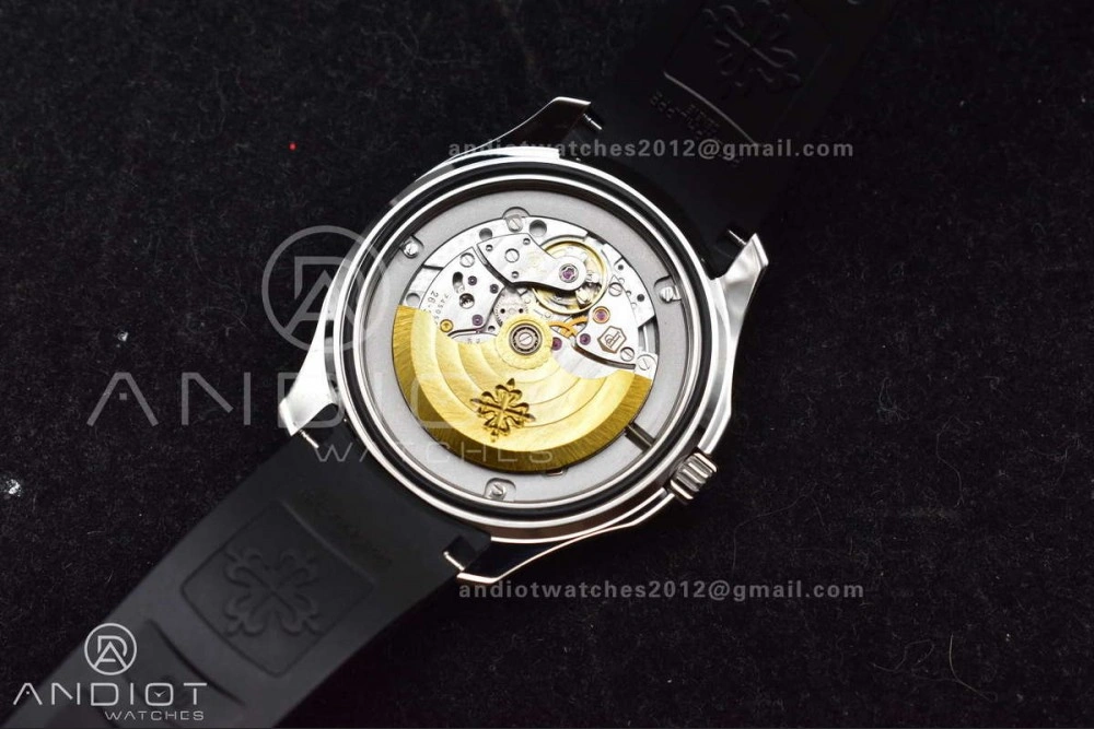 Aquanaut 5167A SS ZF 1:1 Best Edition Black Dial on Black Rubber Strap 324CS V3