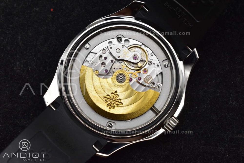 Aquanaut 5167A SS ZF 1:1 Best Edition Black Dial on Black Rubber Strap 324CS V3