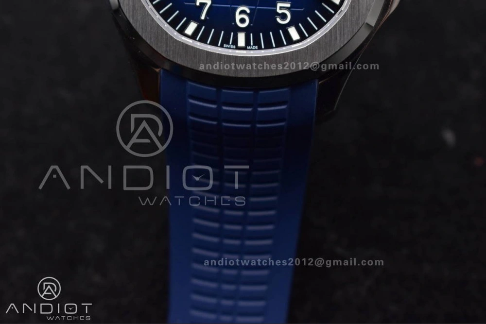Aquanaut 5167G 42mm SS 3KF 1:1 Best Edition Blue Dial on Blue Rubber Strap A330 Super Clone V3