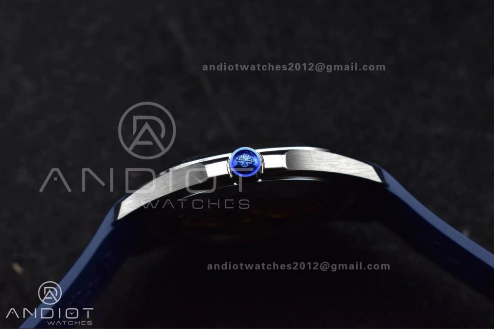 Aquanaut 5167G 42mm SS 3KF 1:1 Best Edition Blue Dial on Blue Rubber Strap A330 Super Clone V3