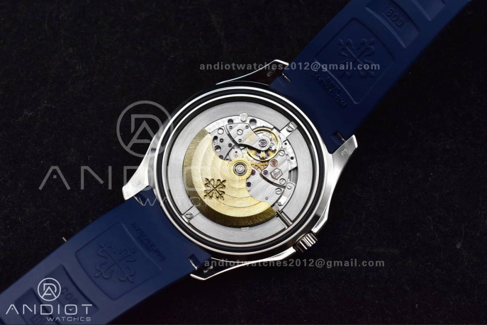 Aquanaut 5167G 42mm SS 3KF 1:1 Best Edition Blue Dial on Blue Rubber Strap A330 Super Clone V3