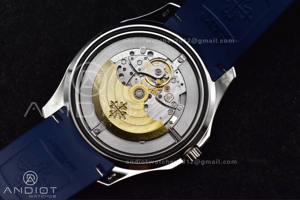 Aquanaut 5167G 42mm SS 3KF 1:1 Best Edition Blue Dial on Blue Rubber Strap A330 Super Clone V3