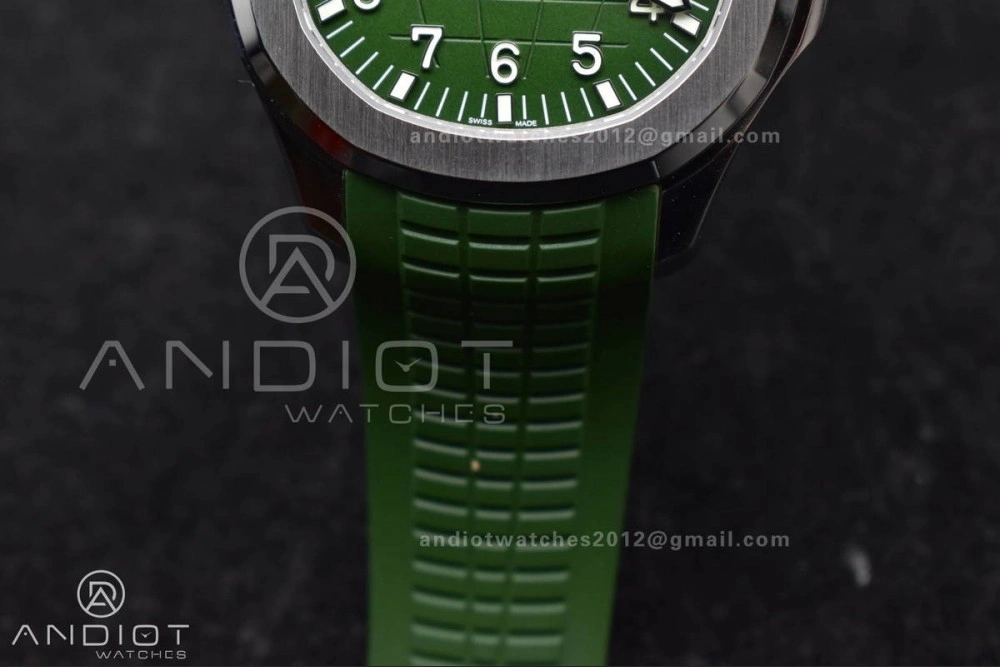 Aquanaut 5167G 42mm SS 3KF 1:1 Best Edition Green Dial on Green Rubber Strap A330 Super Clone V3