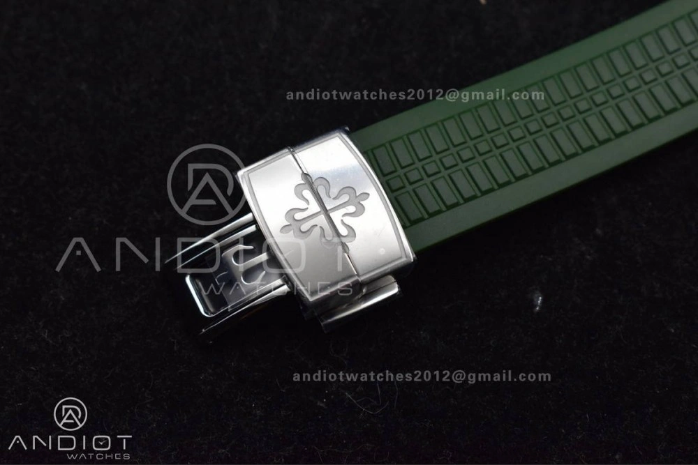 Aquanaut 5167G 42mm SS 3KF 1:1 Best Edition Green Dial on Green Rubber Strap A330 Super Clone V3