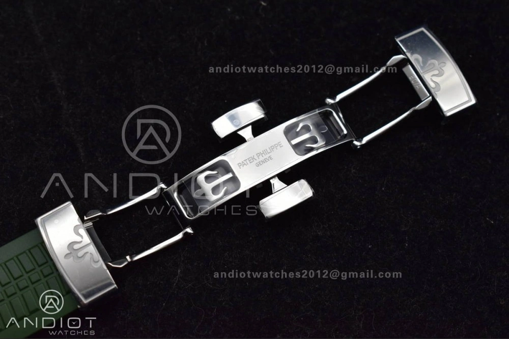 Aquanaut 5167G 42mm SS 3KF 1:1 Best Edition Green Dial on Green Rubber Strap A330 Super Clone V3