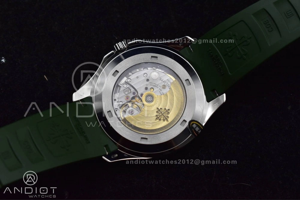 Aquanaut 5167G 42mm SS 3KF 1:1 Best Edition Green Dial on Green Rubber Strap A330 Super Clone V3