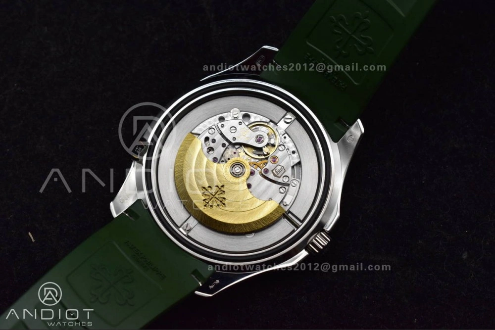 Aquanaut 5167G 42mm SS 3KF 1:1 Best Edition Green Dial on Green Rubber Strap A330 Super Clone V3