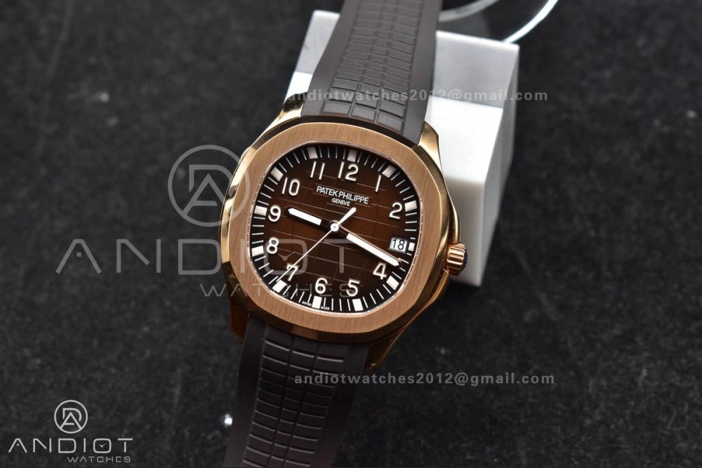 Aquanaut 5167R RG 3KF Best Edition Brown Dial on Brown Rubber Strap A330 Super Clone V3