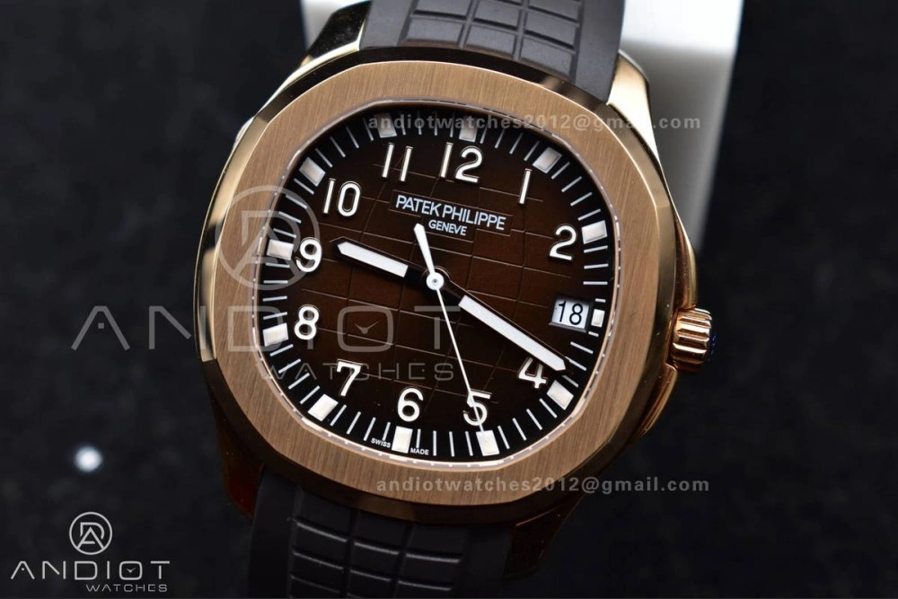 Aquanaut 5167R RG 3KF Best Edition Brown Dial on Brown Rubber Strap A330 Super Clone V3