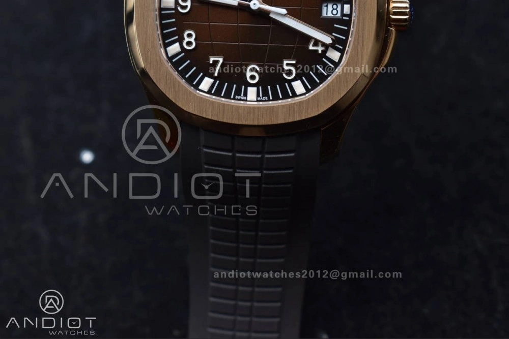 Aquanaut 5167R RG 3KF Best Edition Brown Dial on Brown Rubber Strap A330 Super Clone V3
