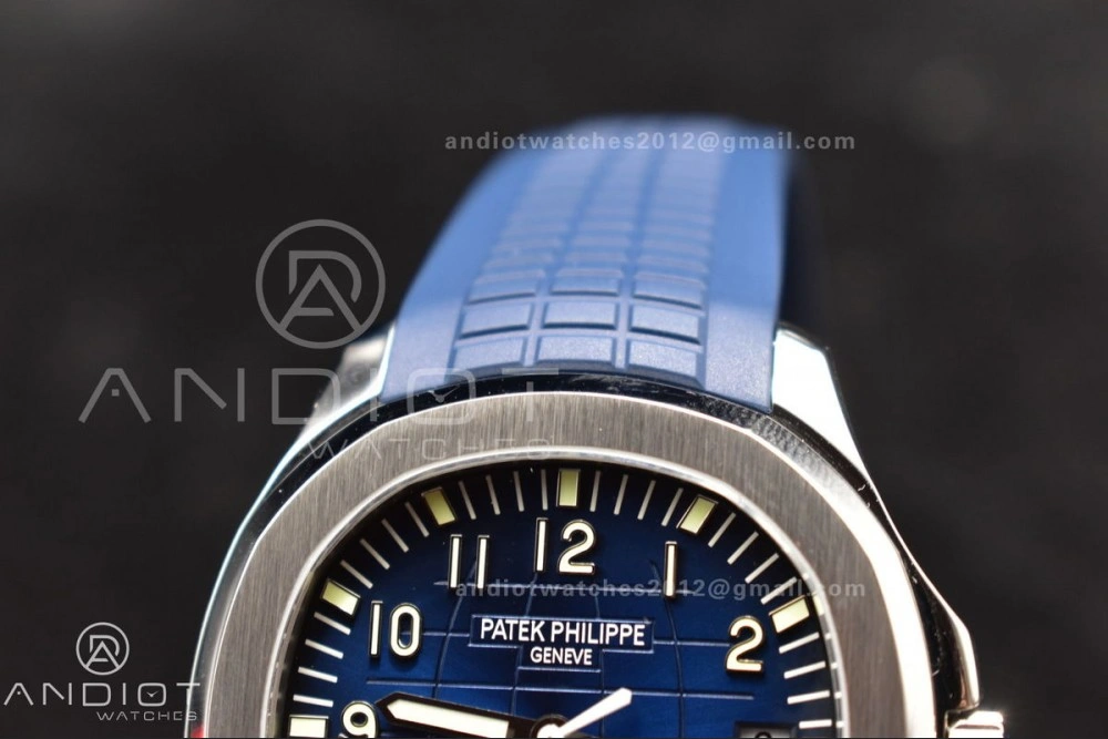 Aquanaut 5168G 42mm SS ZF 1:1 Best Edition Blue Dial on Blue Rubber Strap 324CS