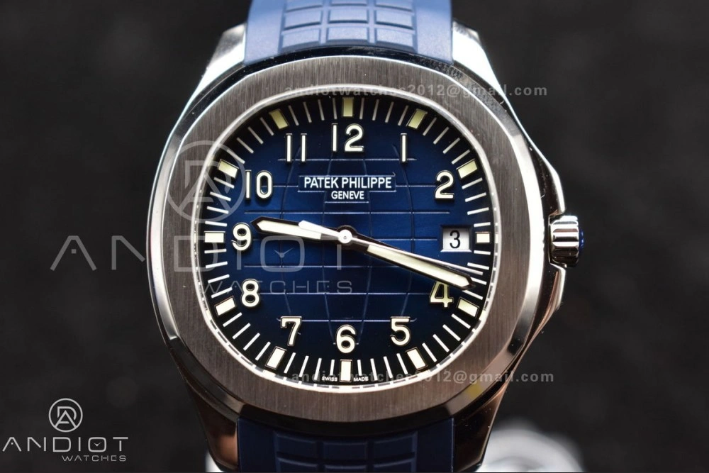 Aquanaut 5168G 42mm SS ZF 1:1 Best Edition Blue Dial on Blue Rubber Strap 324CS