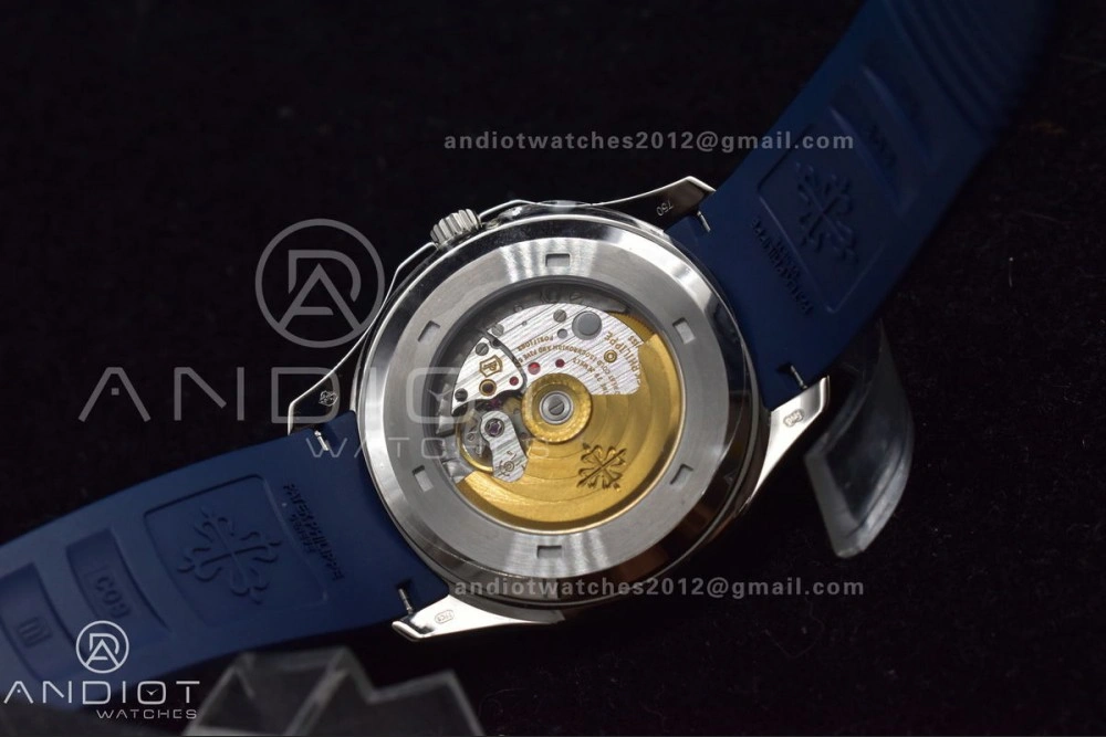 Aquanaut 5168G 42mm SS ZF 1:1 Best Edition Blue Dial on Blue Rubber Strap 324CS