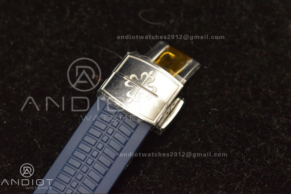 Aquanaut 5168G 42mm SS ZF 1:1 Best Edition Blue Dial on Blue Rubber Strap 324CS