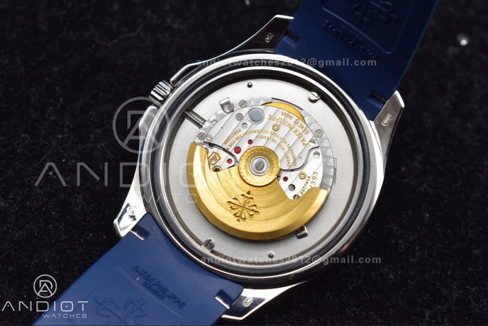 Aquanaut 5168G 42mm SS ZF 1:1 Best Edition Blue Dial on Blue Rubber Strap 324CS