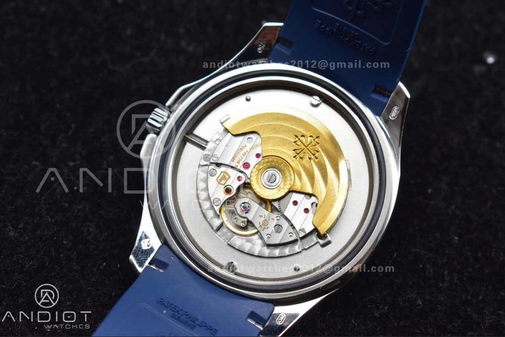 Aquanaut 5168G 42mm SS ZF 1:1 Best Edition Blue Dial on Blue Rubber Strap 324CS