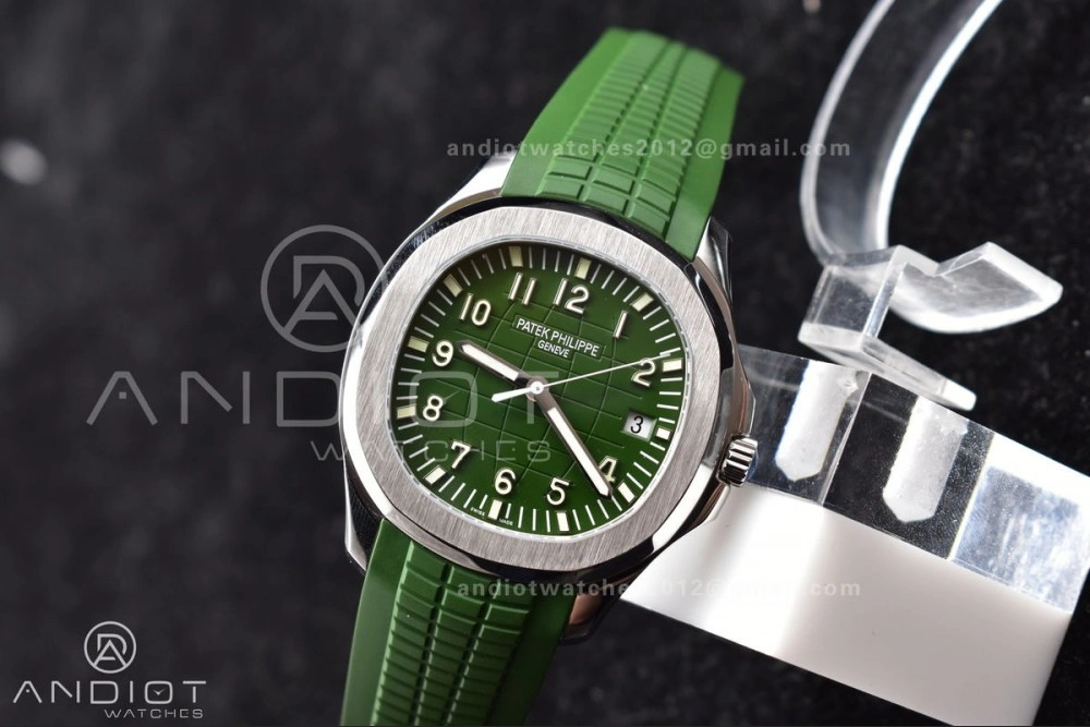 Aquanaut 5168G 42mm SS ZF 1:1 Best Edition Green Dial On Green Rubber Strap 324CS