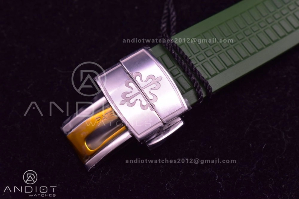 Aquanaut 5168G 42mm SS ZF 1:1 Best Edition Green Dial On Green Rubber Strap 324CS